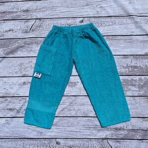 Paradise Towel Wear - Kids Turquoise Towel Pants in XXS (6/6X) Like New